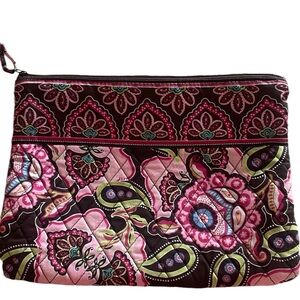 Tanya Lee Makeup Cosmetics Bag Lingerie Pouch Zip Oversized Travel Bag Floral